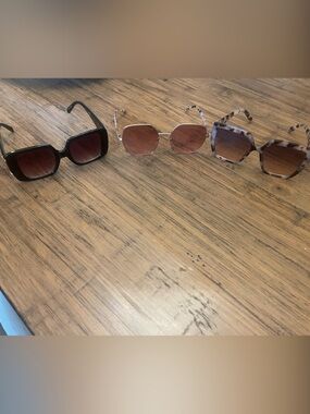 Three-Pair Women's Sunglasses Set — Brown Lens Styles